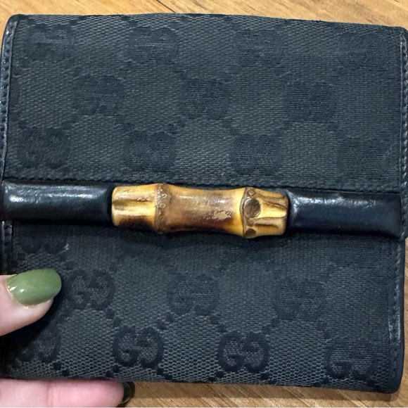Gucci Black Bamboo Wallet - Picture 3 of 7